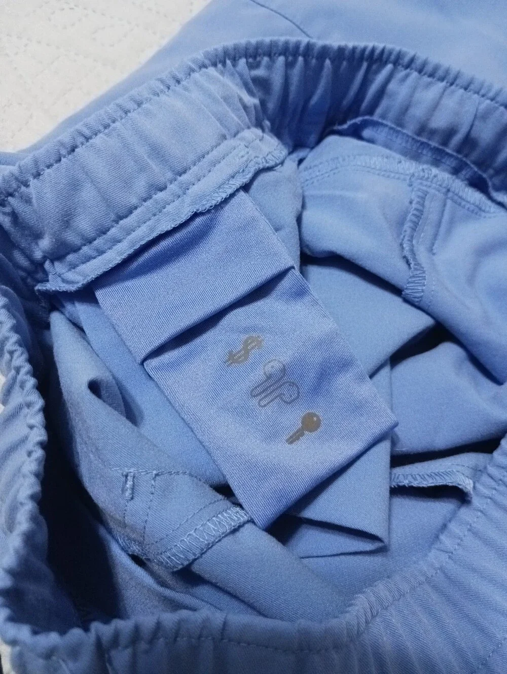 Figs **XS short** unisex ceil blue joggers scrubs pants only interior pocket